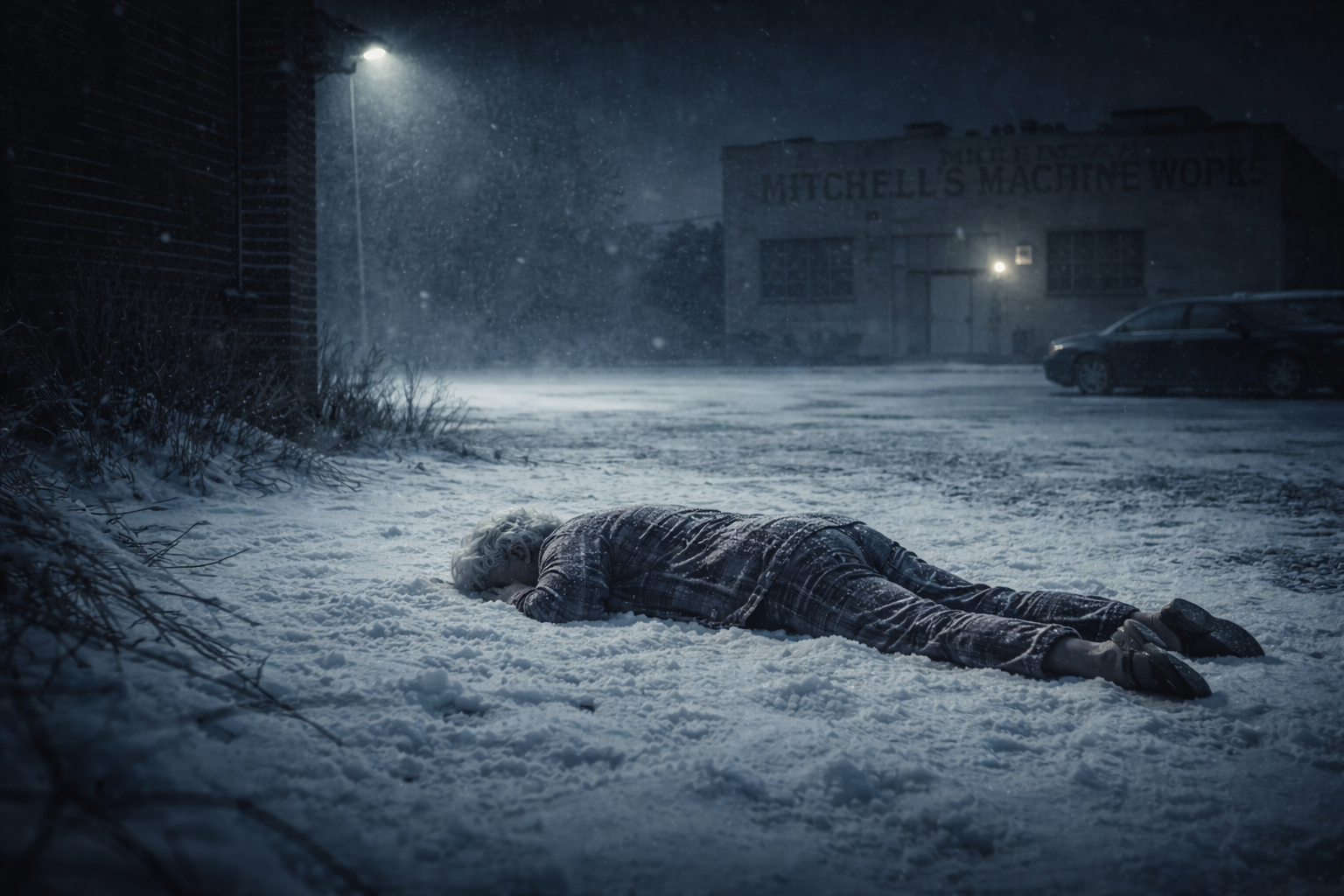 FROZE TO DEATH IN THE SNOW