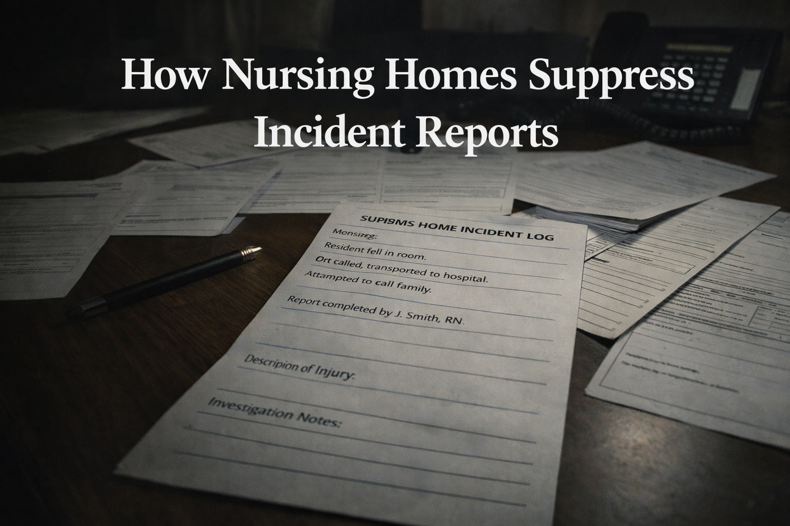 How Nursing Homes Suppress Incident Reports